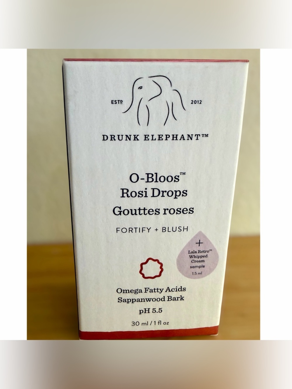 Drunk Elephant O-Bloos Rosi Drops Gouttes Roses Fortify + Blush 1 oz New In Box